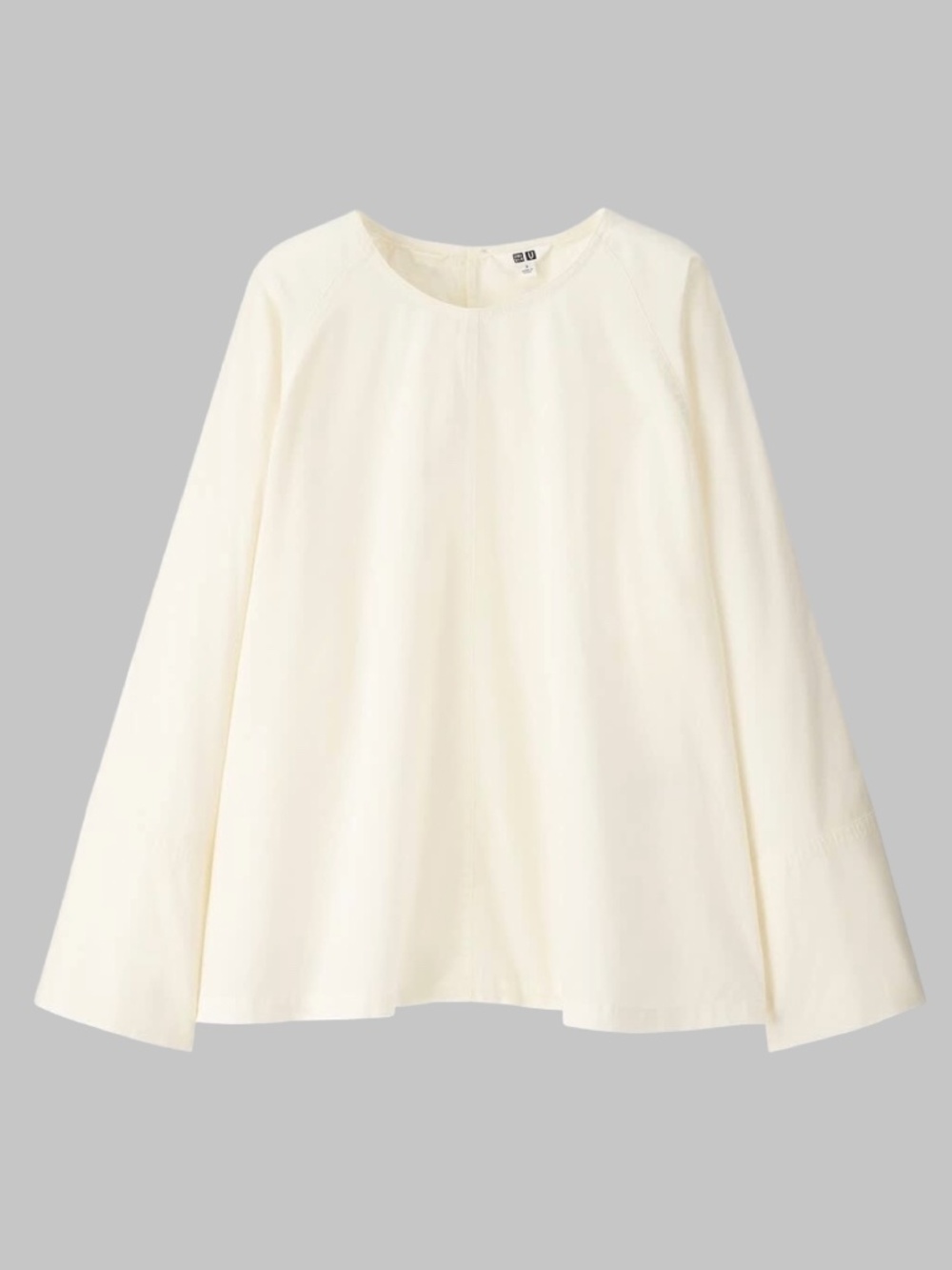UNIQLO U Long Sleeve Blouse in Off White Size Small S